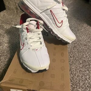 Stylish Women's White and Red Sneakers